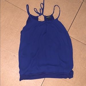 Navy blue keyhole back tank top!